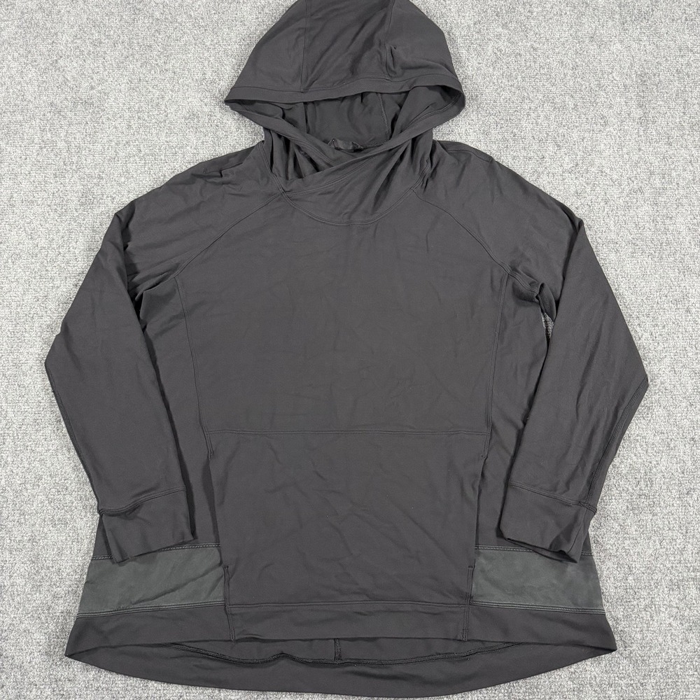 Lululemon Starting Place Hoodie Womens 8 Black Pullover Rulu Soft Pocket Casual